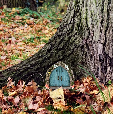 Estatuetas de Porta de Gnomos, Fadas e Elfos